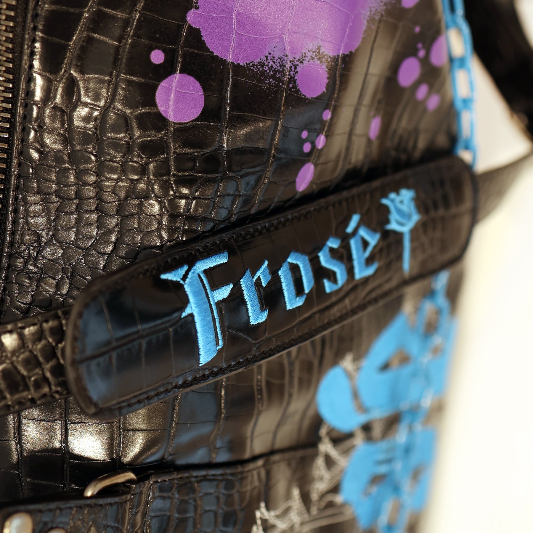 FROSE - CROC DUFFLE BAG - BLACK