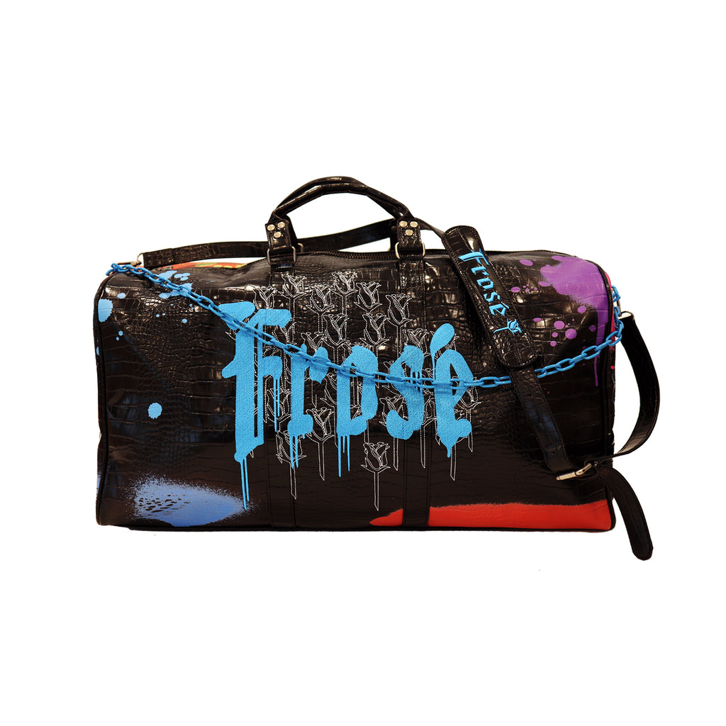 FROSE - CROC DUFFLE BAG - BLACK